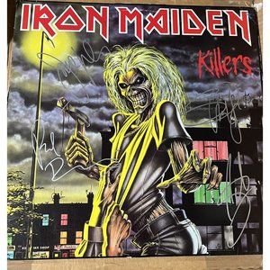 Iron Maiden Signed Killers Album Autographed Adrian Janick Steve Dave Vintage